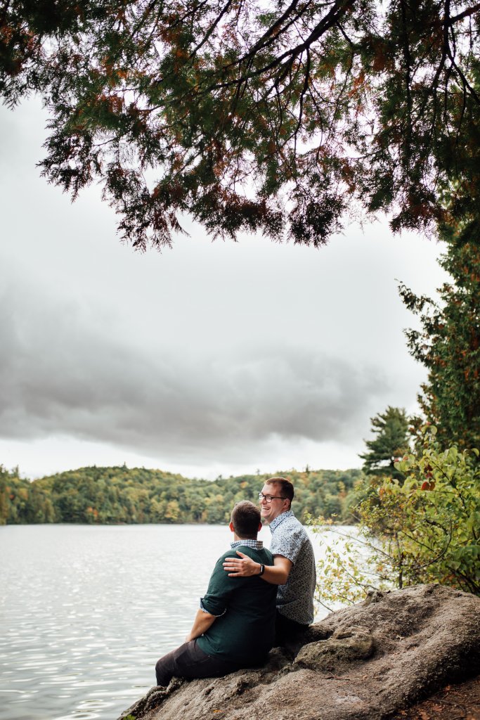 Intimate, September Engagement Photos at Pink Lake, QC - 