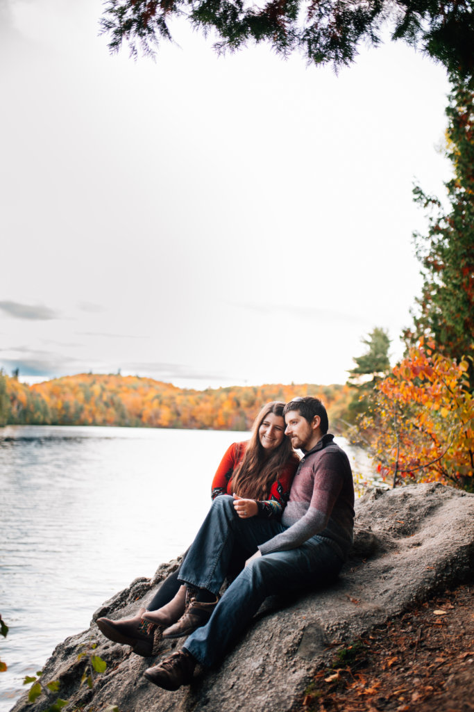 Autumn Engagement Photos at Pink Lake, QC • Saidia Photography - 