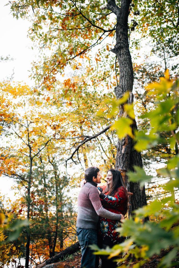 Autumn Engagement Photos at Pink Lake, QC • Saidia Photography - 