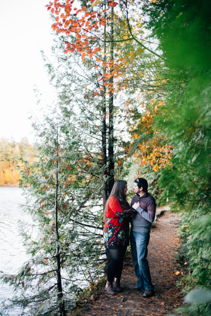 Autumn Engagement Photos at Pink Lake, QC • Saidia Photography - 