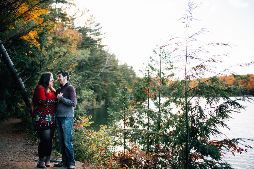 Autumn Engagement Photos at Pink Lake, QC • Saidia Photography - 