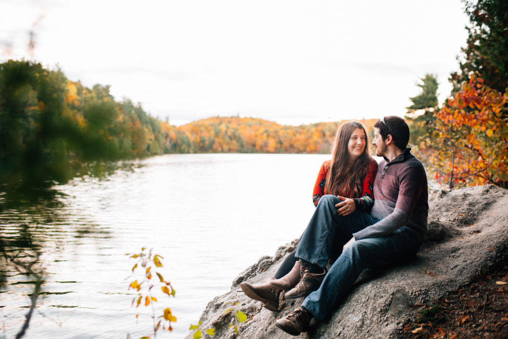 Autumn Engagement Photos at Pink Lake, QC • Saidia Photography - 