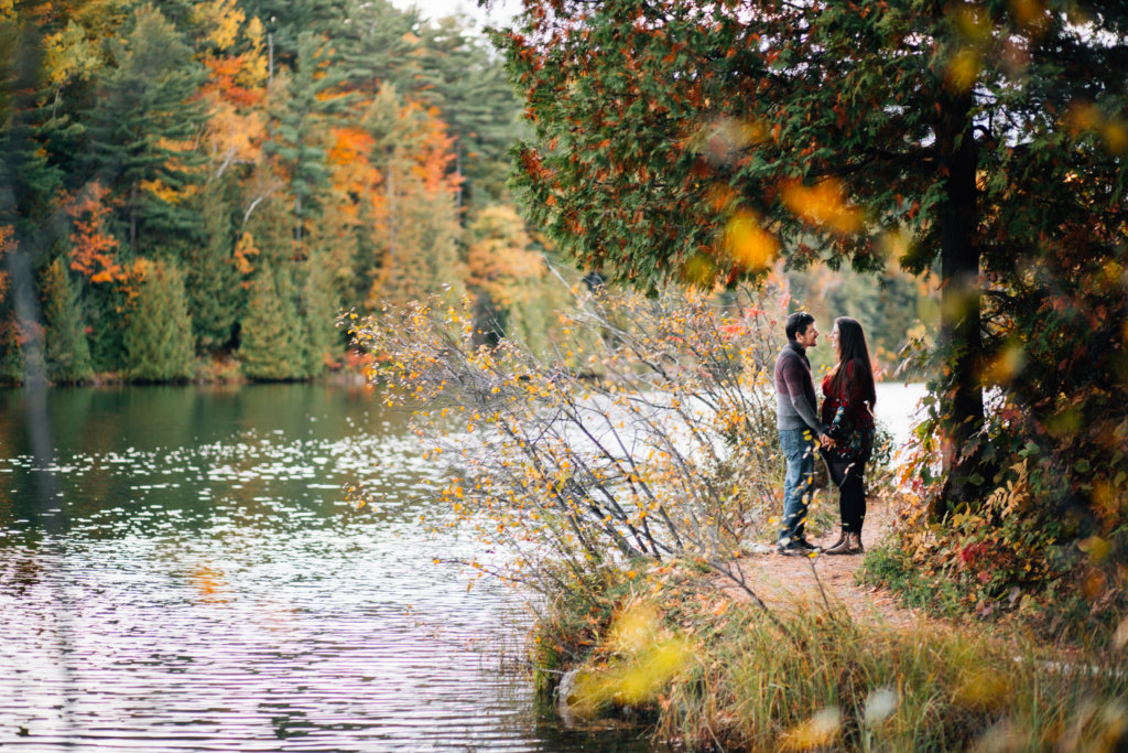 Autumn Engagement Photos at Pink Lake, QC • Saidia Photography - 