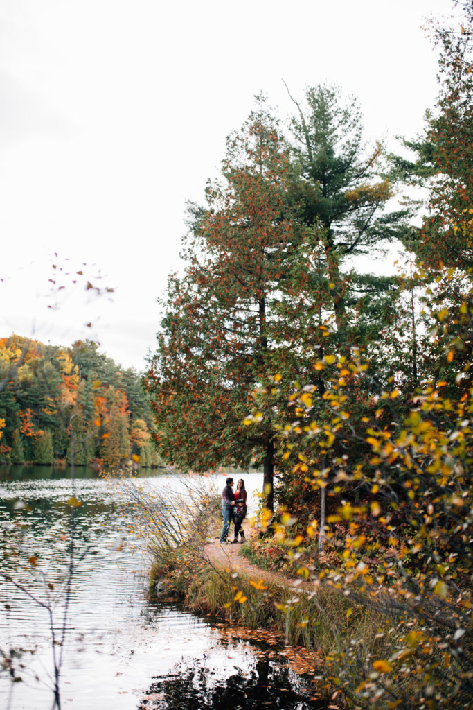 Autumn Engagement Photos at Pink Lake, QC • Saidia Photography - 