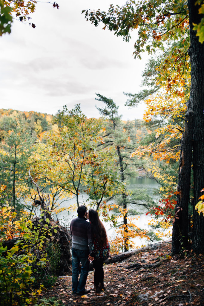 Autumn Engagement Photos at Pink Lake, QC • Saidia Photography - 