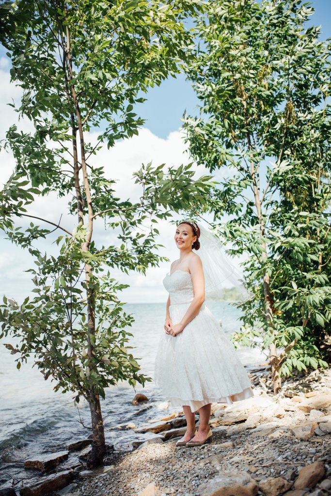 Beachside, Lifestyle Wedding Photos on (Serenity Cottage) Lake Huron by Saidia Photography - 