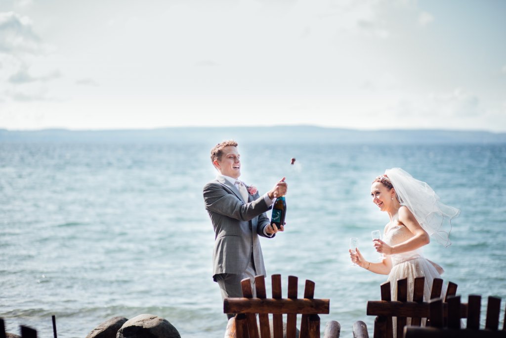 Beachside Wedding Photos on (Serenity Cottage) Lake Huron by Saidia Photography - 