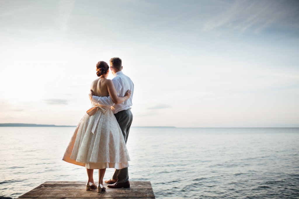 Beachside Wedding Photos on (Serenity Cottage) Lake Huron by Saidia Photography - 