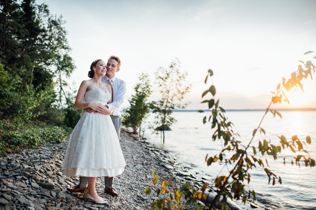 Beachside Wedding Photos on (Serenity Cottage) Lake Huron by Saidia Photography - 