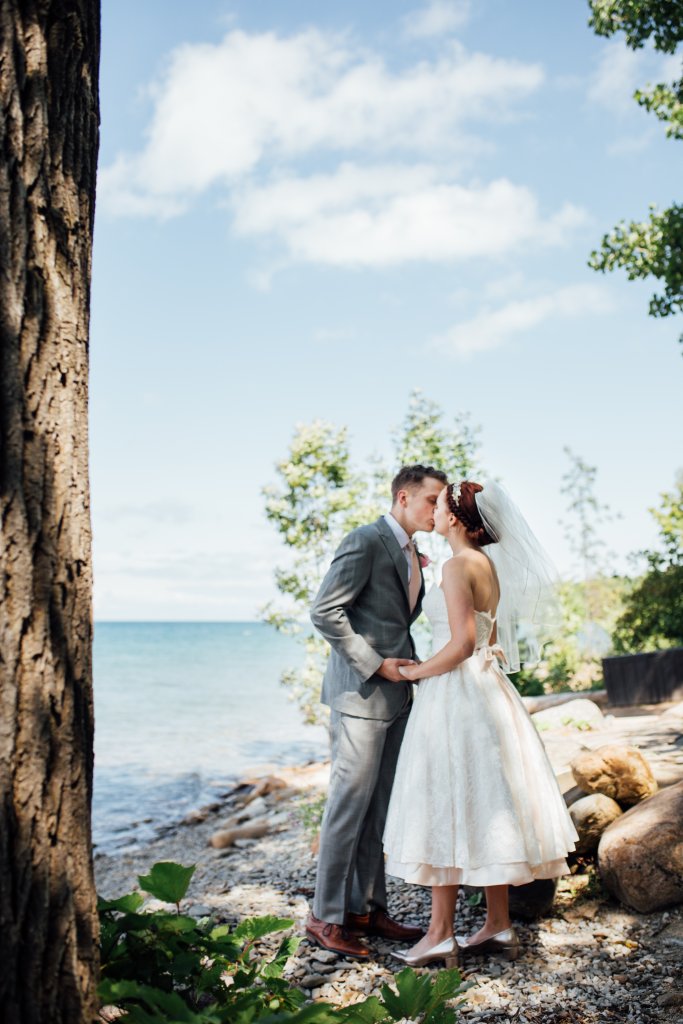 Beachside Wedding Photos on (Serenity Cottage) Lake Huron by Saidia Photography - 