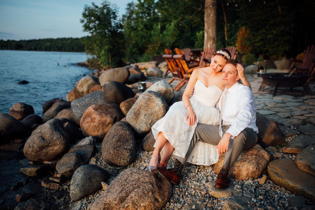 Beachside Wedding Photos on (Serenity Cottage) Lake Huron by Saidia Photography - 