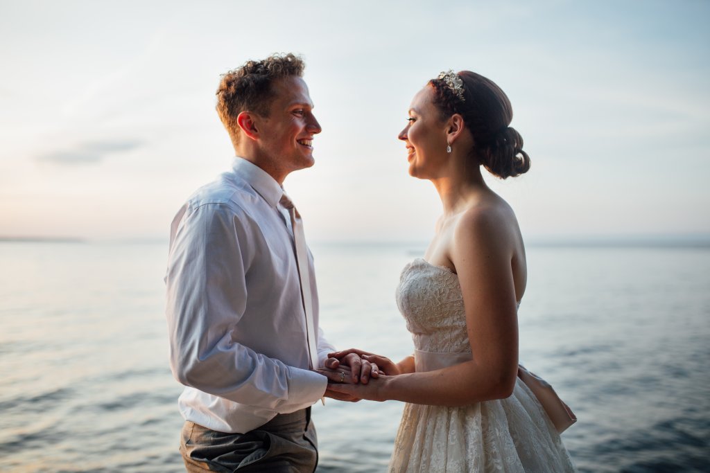 Beachside Wedding Photos on (Serenity Cottage) Lake Huron by Saidia Photography - 