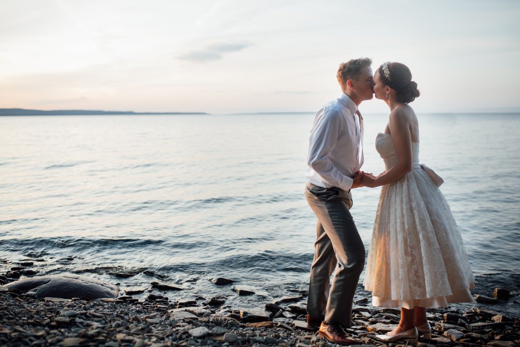 Beachside Wedding Photos on (Serenity Cottage) Lake Huron by Saidia Photography - 