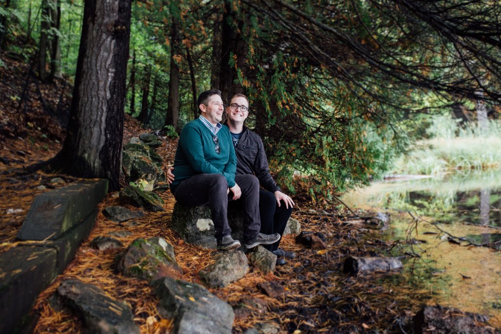 Intimate, September Engagement Photos at Pink Lake, QC - 