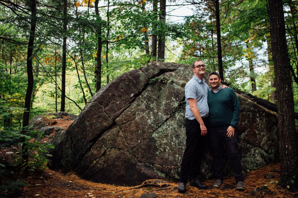 Intimate, September Engagement Photos at Pink Lake, QC - 