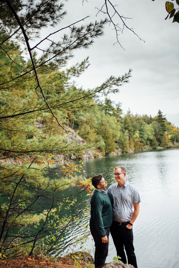Intimate, September Engagement Photos at Pink Lake, QC - 