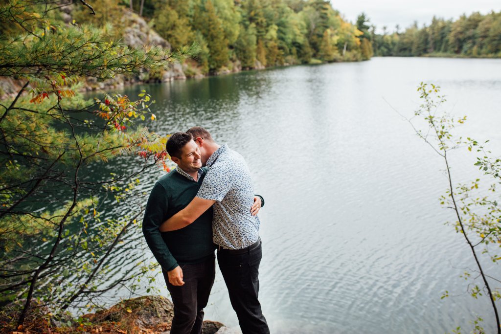Intimate, September Engagement Photos at Pink Lake, QC - 