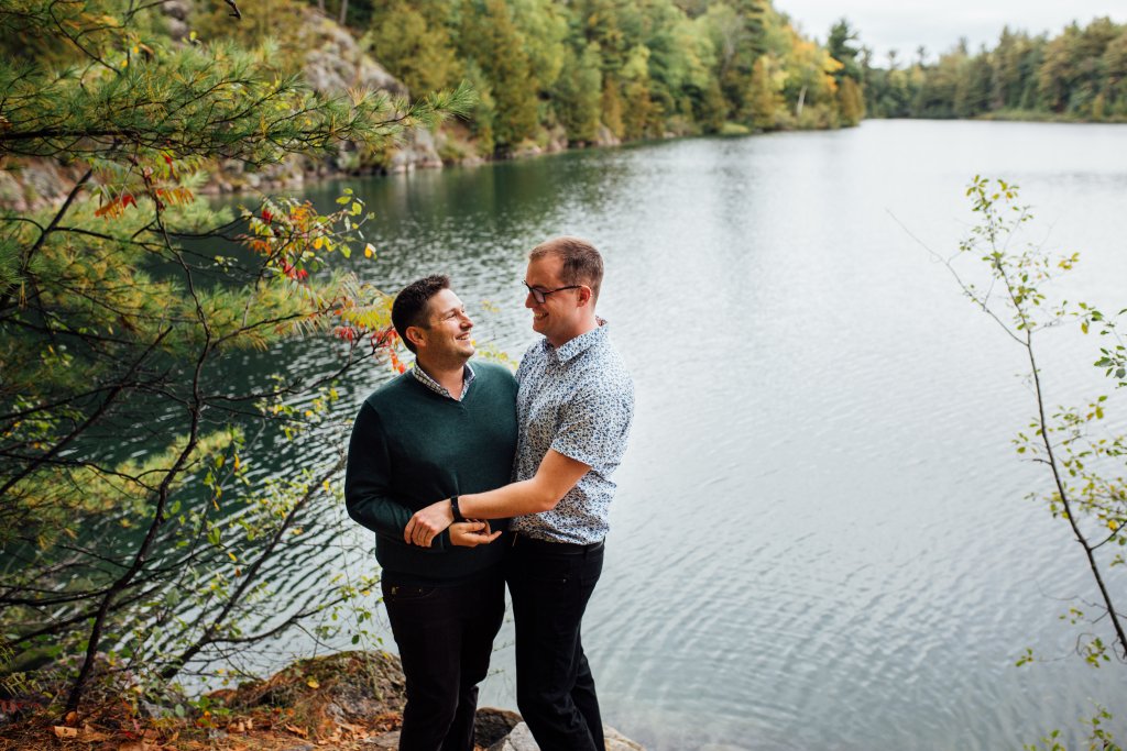 Intimate, September Engagement Photos at Pink Lake, QC - 