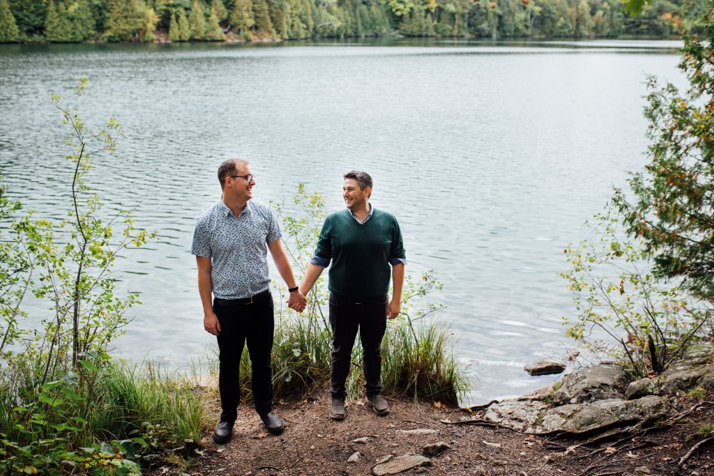 Intimate, September Engagement Photos at Pink Lake, QC - 
