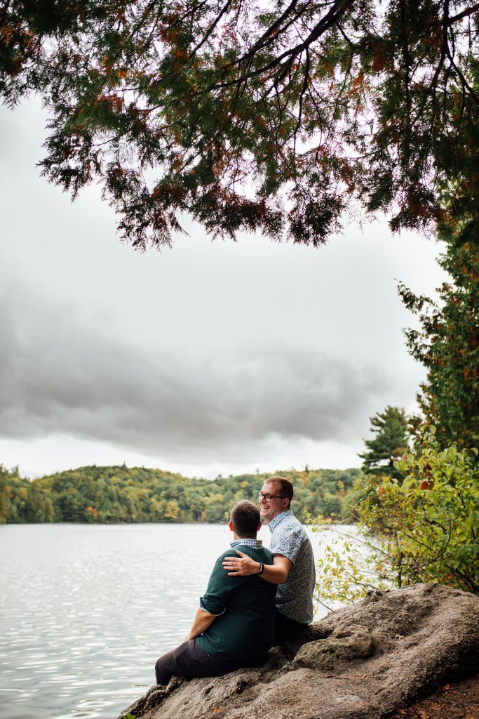 Intimate, September Engagement Photos at Pink Lake, QC - 