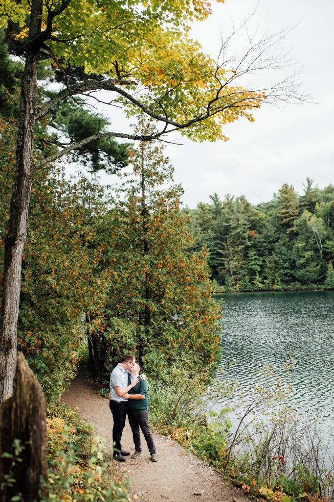 Intimate, September Engagement Photos at Pink Lake, QC - 