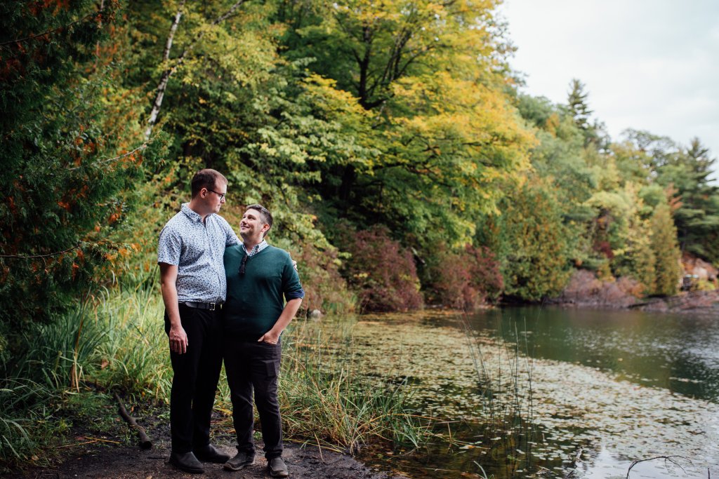 Intimate, September Engagement Photos at Pink Lake, QC - 